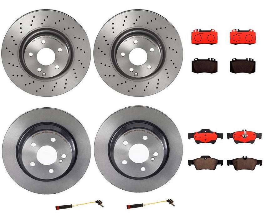 Brembo Brake Pads and Rotors Kit – Front and Rear (330mm/300mm) (Ceramic)