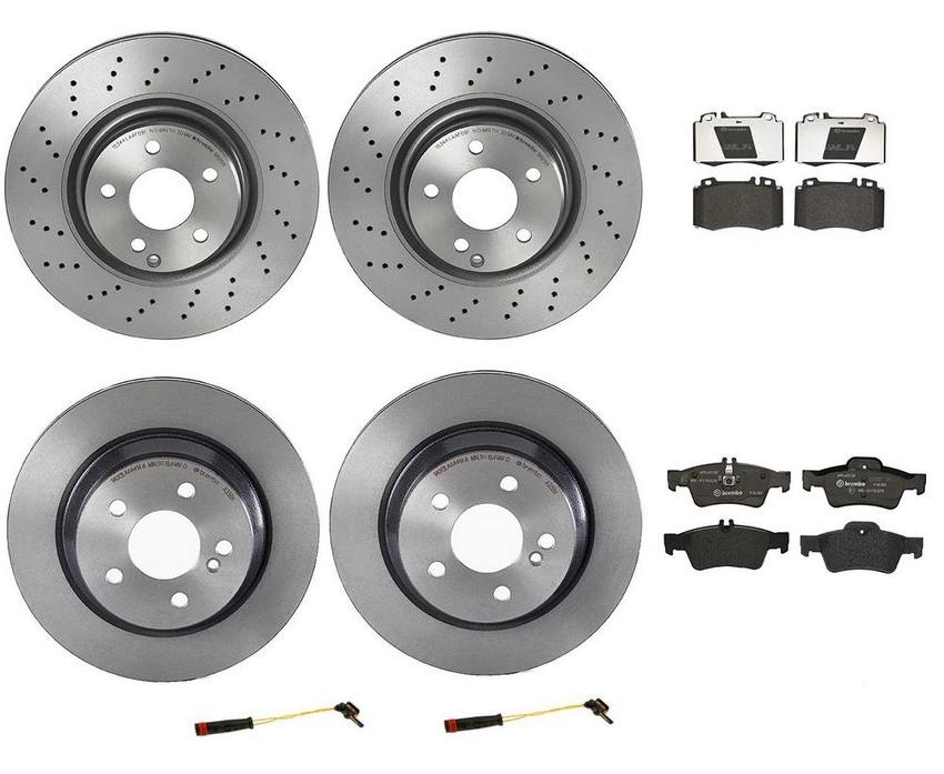 Brembo Brake Pads and Rotors Kit – Front and Rear (330mm/300mm) (Low-Met)