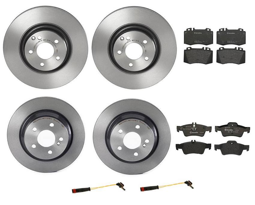 Brembo Brake Pads and Rotors Kit – Front and Rear (330mm/300mm) (Low-Met)