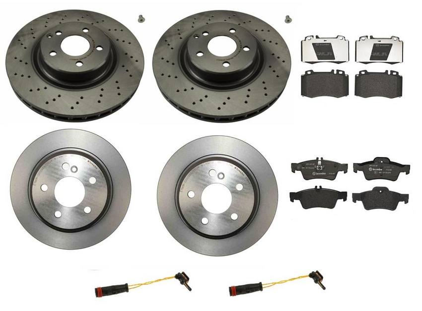 Brembo Brake Pads and Rotors Kit – Front and Rear (330mm/300mm) (Low-Met)