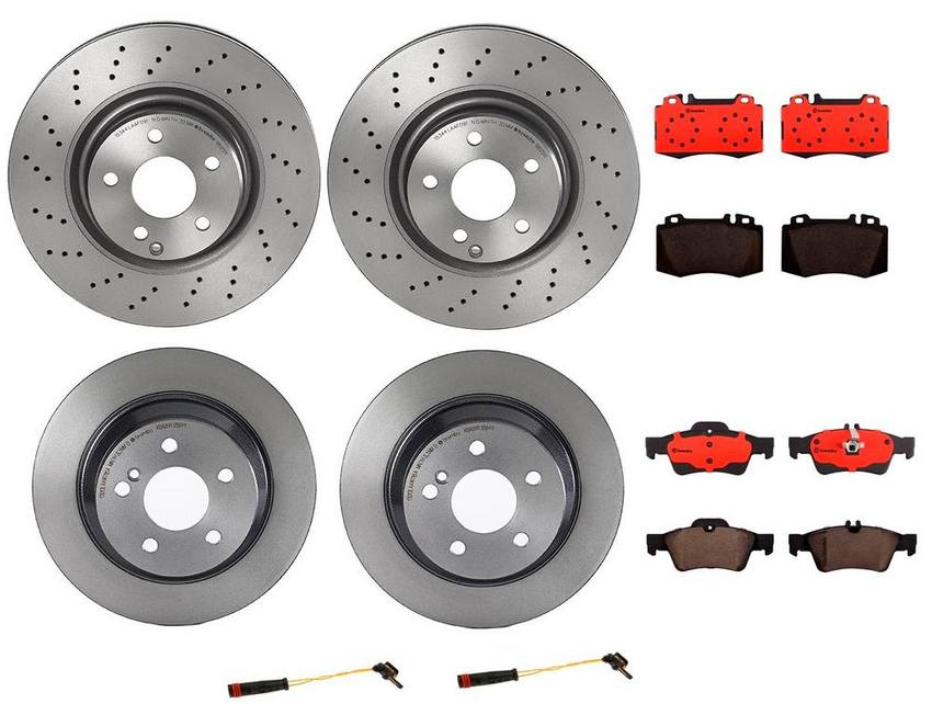 Brembo Brake Pads and Rotors Kit – Front and Rear (330mm/300mm) (Ceramic)