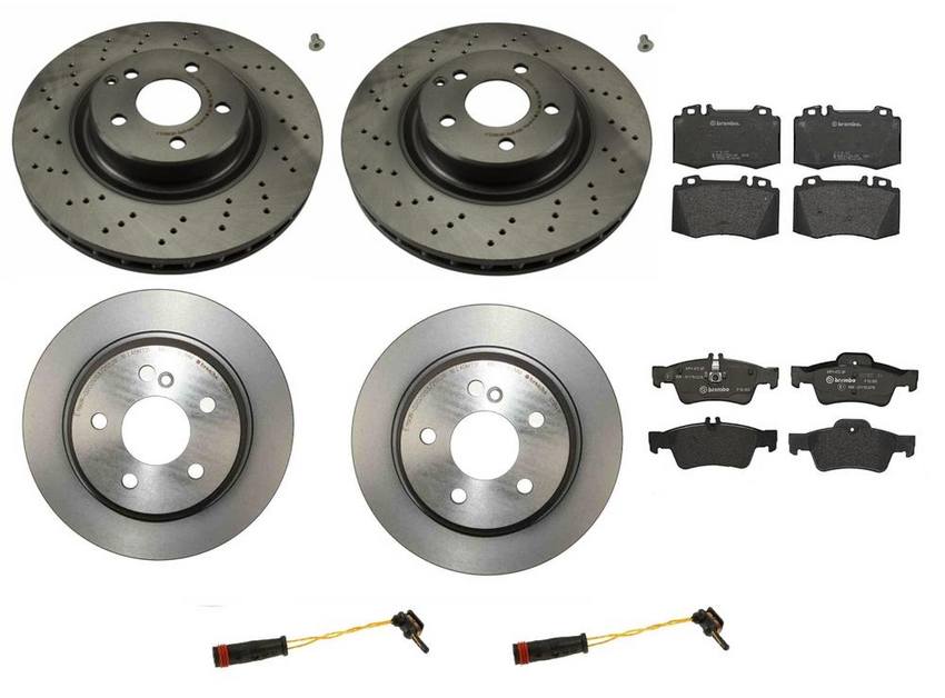 Brembo Brake Pads and Rotors Kit – Front and Rear (330mm/300mm) (Low-Met)