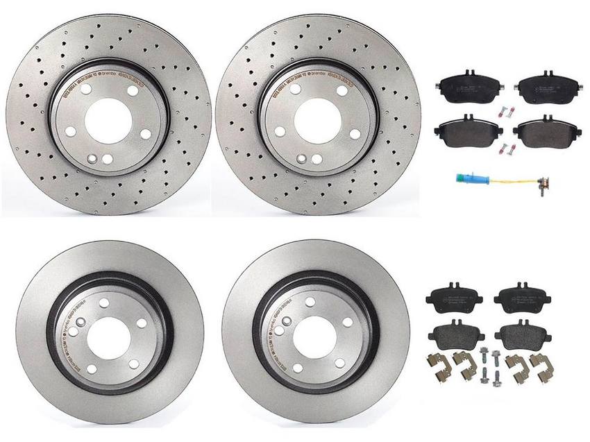 Brembo Brake Pads and Rotors Kit – Front and Rear (295mm/295mm) (Low-Met)