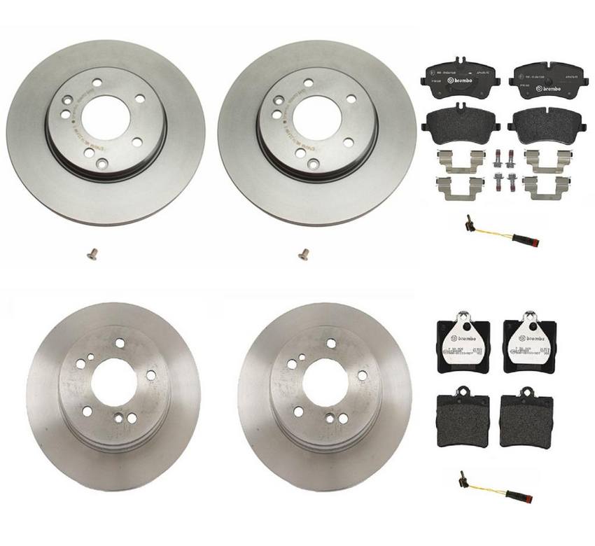 Brembo Brake Pads and Rotors Kit – Front and Rear (288mm/278mm) (Low-Met)