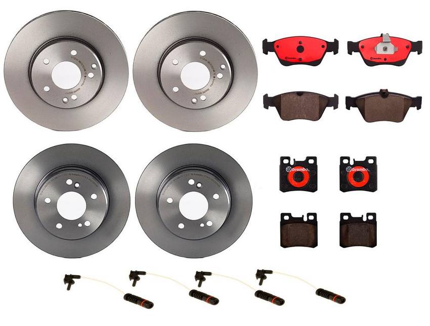 Brembo Brake Pads and Rotors Kit – Front and Rear (288mm/278mm) (Ceramic)