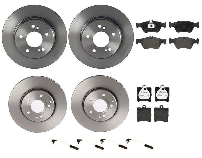 Brembo Brake Pads and Rotors Kit – Front and Rear (288mm/278mm) (Low-Met)