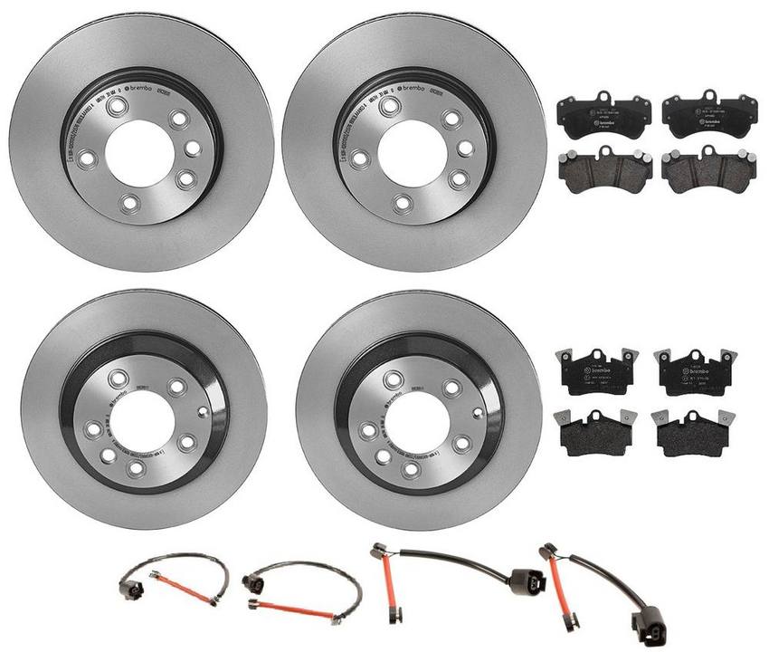 Brembo Brake Pads and Rotors Kit – Front and Rear (330mm/330mm) (Low-Met)