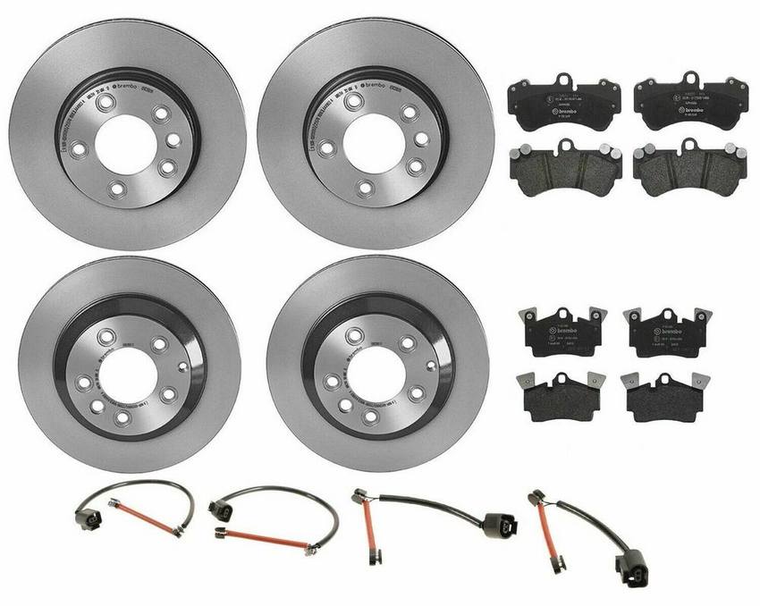 Brembo Brake Pads and Rotors Kit – Front and Rear (330mm/330mm) (Low-Met)