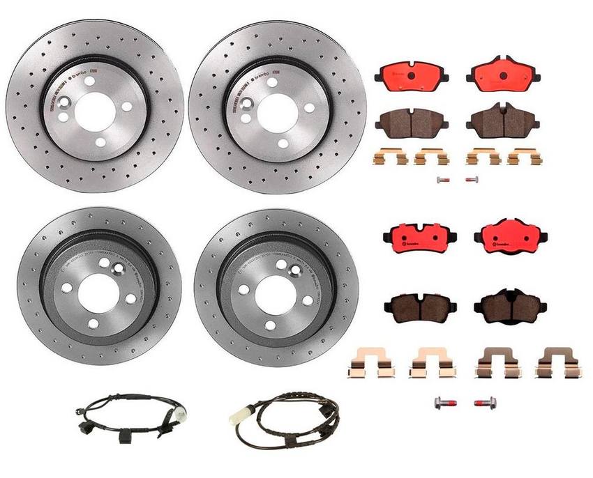 Brembo Brake Pads and Rotors Kit – Front and Rear (280mm/259mm) (Xtra) (Ceramic)