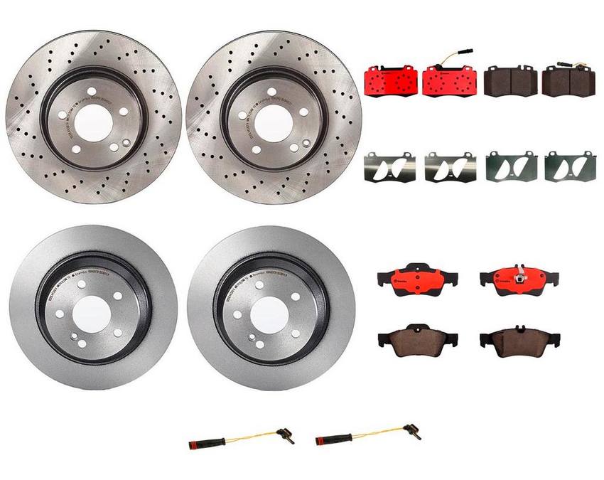 Brembo Brake Pads and Rotors Kit – Front and Rear (312mm/300mm) (Ceramic)