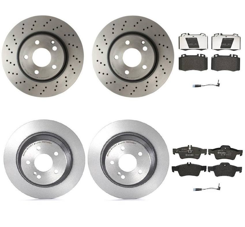 Brembo Brake Pads and Rotors Kit – Front and Rear (312mm/300mm) (Low-Met)