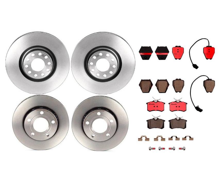 Brembo Brake Pads and Rotors Kit – Front and Rear (321mm/256mm) (Ceramic)