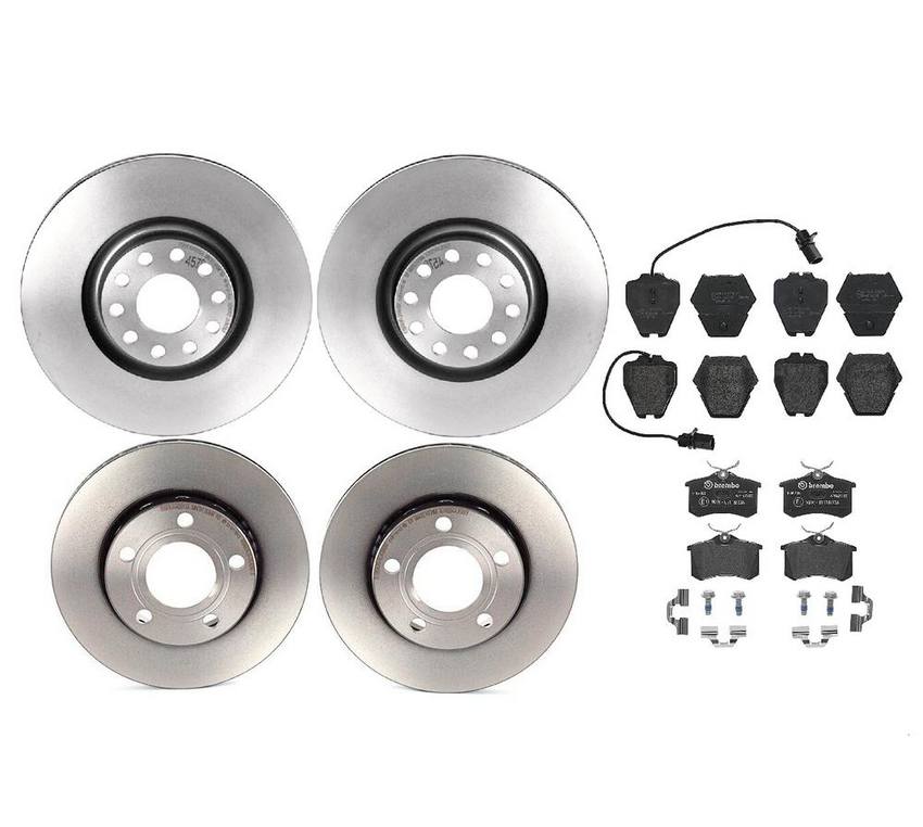 Brembo Brake Pads and Rotors Kit – Front and Rear (321mm/256mm) (Low-Met)