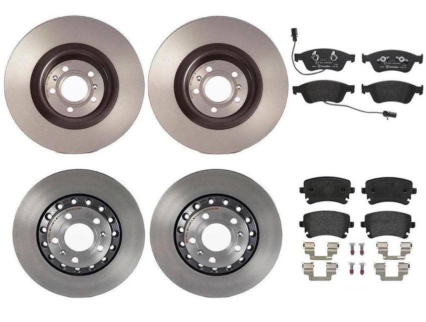 Brembo Brake Pads and Rotors Kit – Front and Rear (360mm/310mm) (Low-Met)