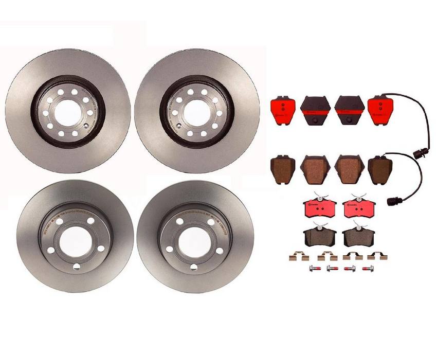 Brembo Brake Pads and Rotors Kit – Front and Rear (320mm/255mm) (Ceramic)