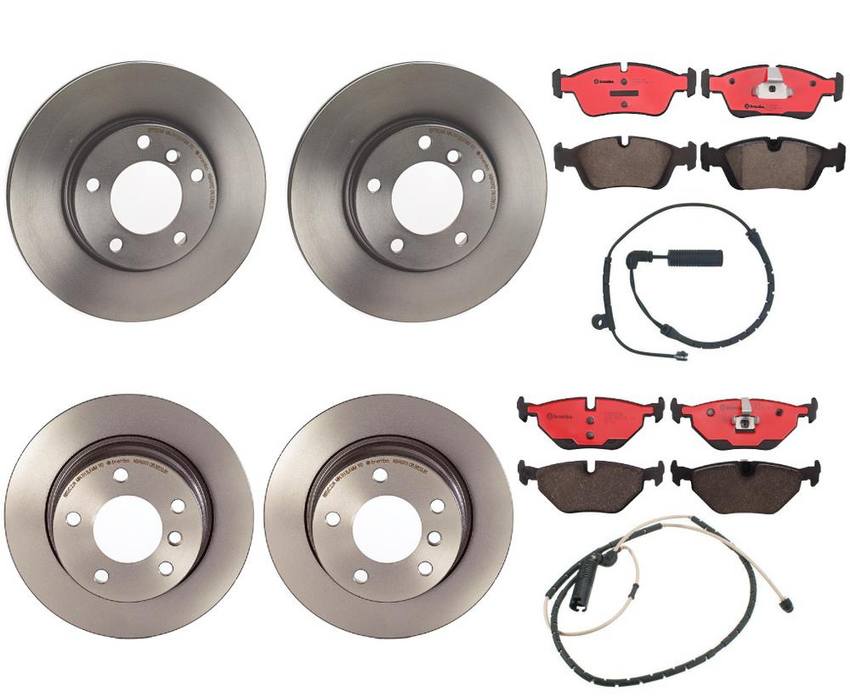 BMW Brembo Brake Kit – Pads &  Rotors Front and Rear (286mm/280mm) (Ceramic) 34356757896 – Brembo 1638728KIT