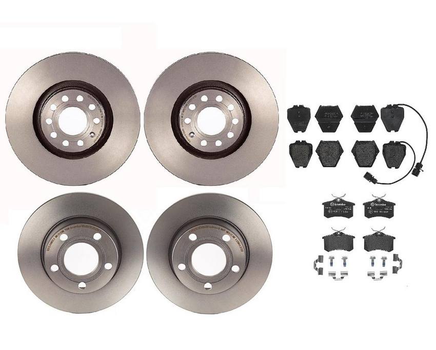 Brembo Brake Pads and Rotors Kit – Front and Rear (320mm/255mm) (Low-Met)