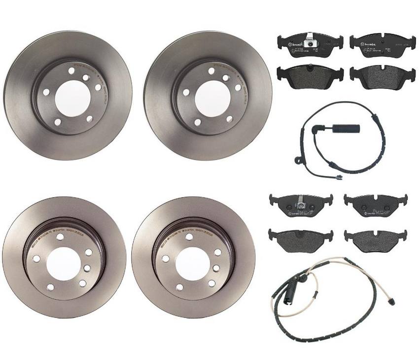 Brembo Brake Pads and Rotors Kit – Front and Rear (286mm/280mm) (Low-Met)