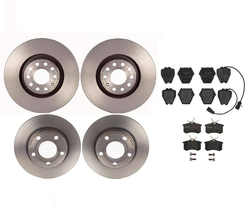 Brembo Brake Pads and Rotors Kit – Front and Rear (320mm/255mm) (Low-Met)