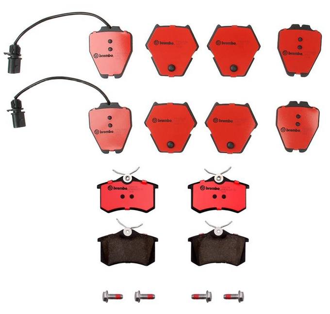 Audi VW Brakes Kit – Brembo Pads Front and Rear(Ceramic) 8E0698451L – Brembo 1638906KIT