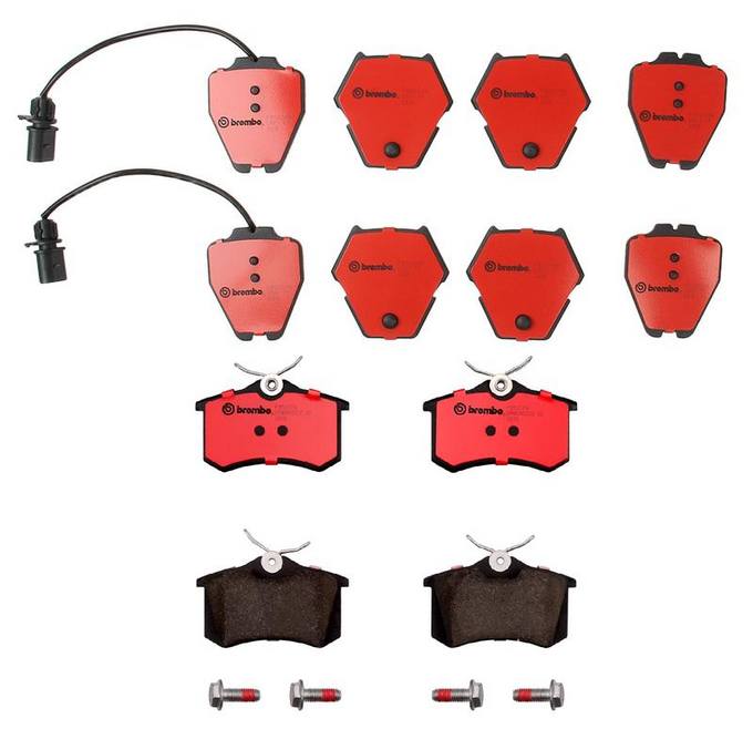 Audi VW Brakes Kit – Brembo Pads Front and Rear(Ceramic) 8E0698451L – Brembo 1638955KIT