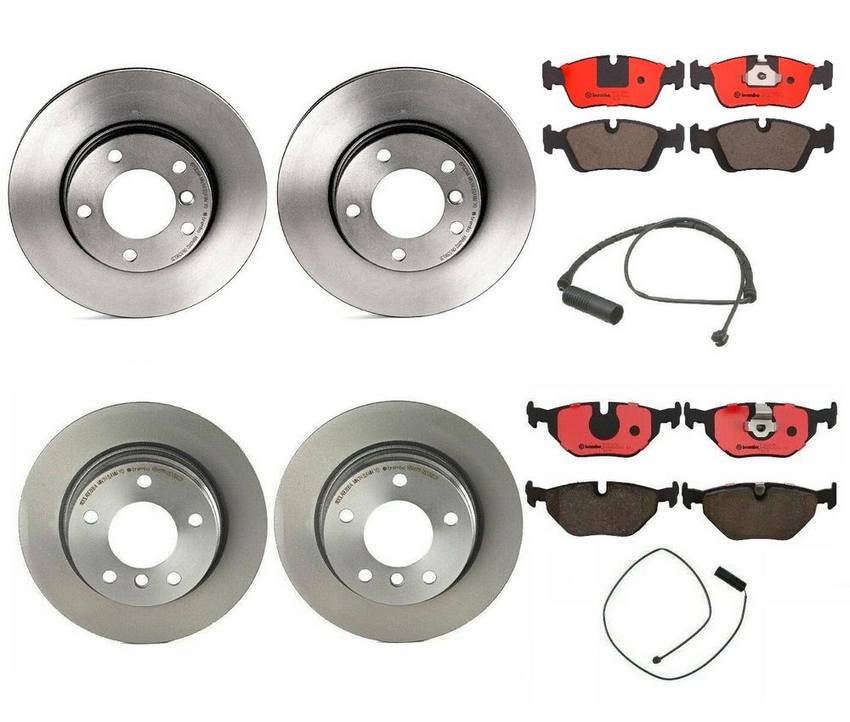 BMW Brembo Brake Kit – Pads &  Rotors Front and Rear (286mm/280mm) (Ceramic) 34351181342 – Brembo 1639124KIT