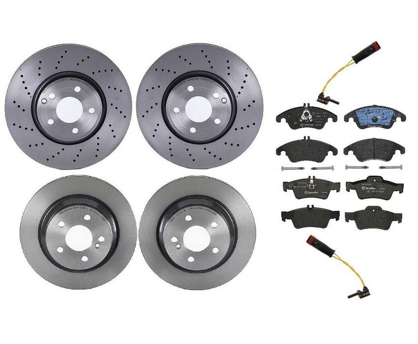 Brembo Brake Pads and Rotors Kit – Front and Rear (322mm/300mm) (Low-Met)