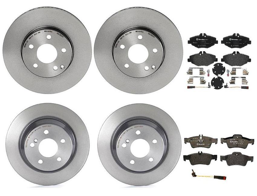 Brembo Brake Pads and Rotors Kit – Front and Rear (295mm/300mm) (Low-Met)