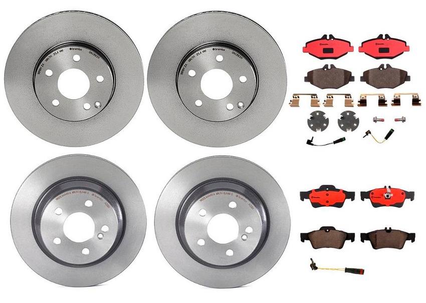 Brembo Brake Pads and Rotors Kit – Front and Rear (295mm/300mm) (Ceramic)