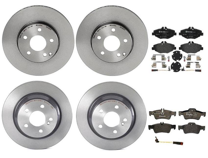 Brembo Brake Pads and Rotors Kit – Front and Rear (295mm/300mm) (Low-Met)