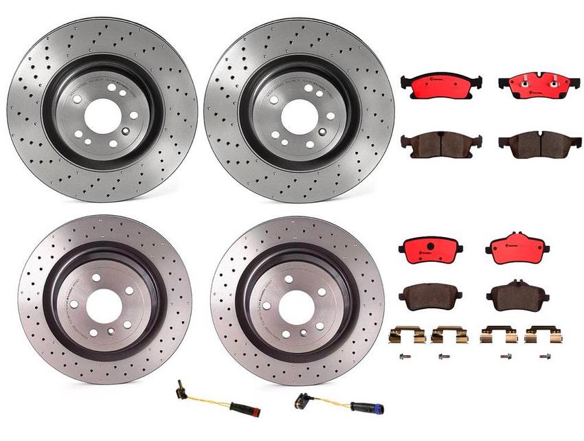 Brembo Brake Pads and Rotors Kit – Front and Rear (350mm/330mm) (Ceramic)