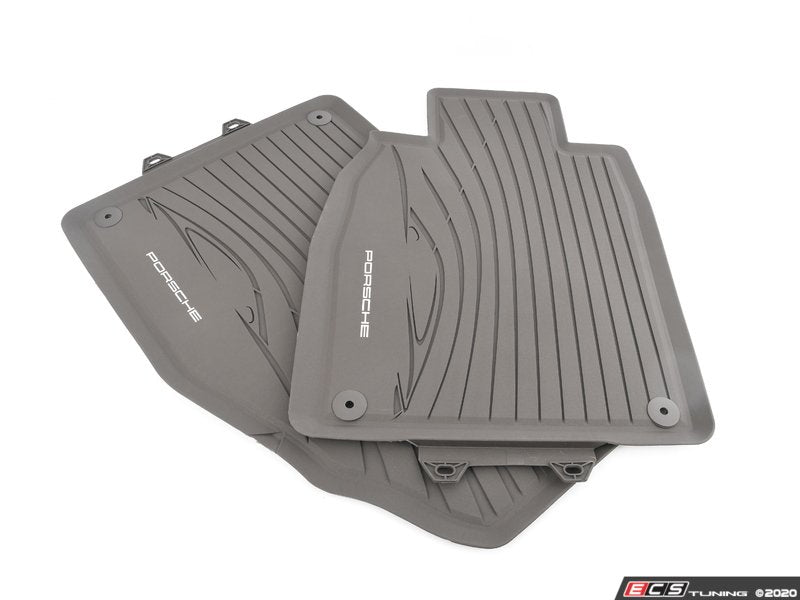 Rubber Floor Mat Set - Agate Gray