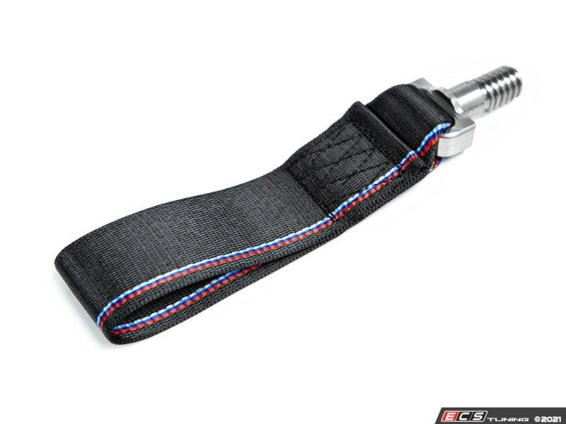 Fall-Line Motorsports E9X / E36 M3 Tow Strap - Black W/ Tri Color