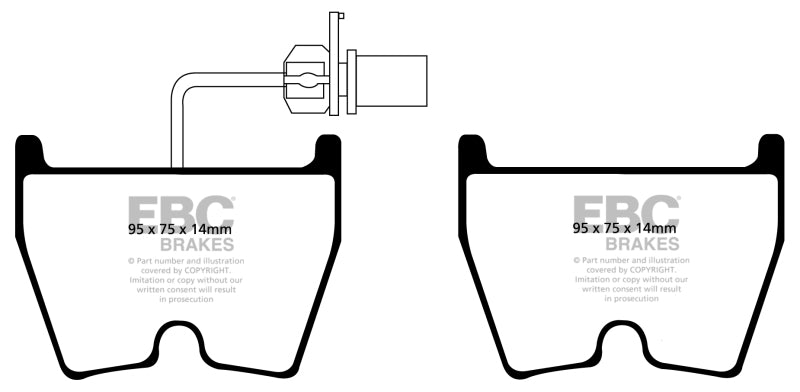 EBC 17-18 Audi Audi RS3 Redstuff Front Brake Pads