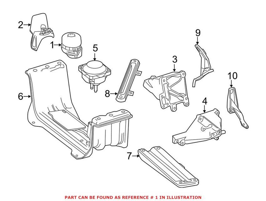 Mercedes Engine Mount – Driver Side 1662406017