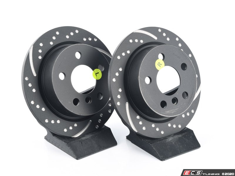 Rear Brake Rotors EBC Slotted And Dimpled - Pair 10.19" (259x10)