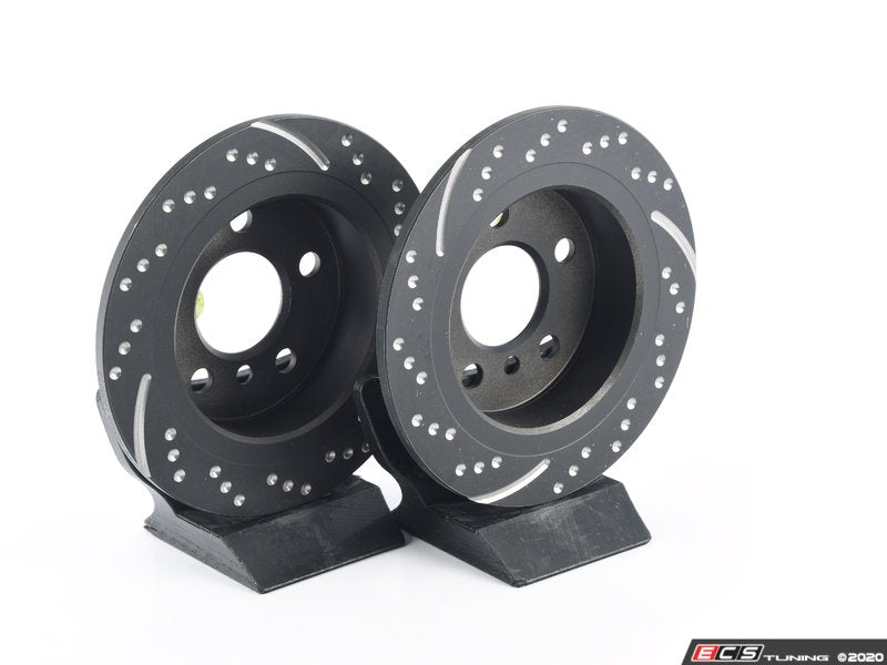 Rear Brake Rotors EBC Slotted And Dimpled - Pair 10.19" (259x10)