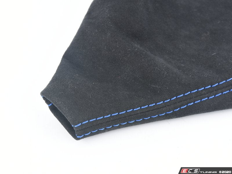 BFI Manual Alcantara Shift Boot - Blue Stitching