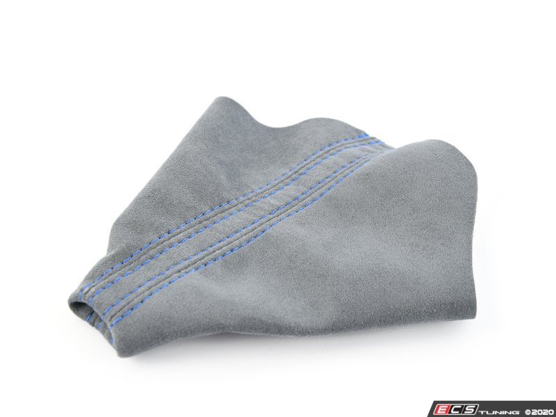 BFI DSG / Automatic Gray Alcantara Shift Boot - Blue Stitching