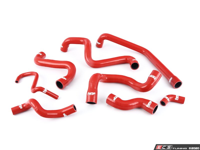 Forge Silicone Coolant Hose Set Red - Set Of 8