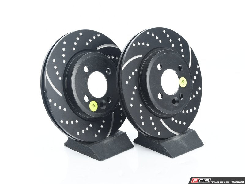 Front Brake Rotors EBC Slotted and Dimpled - Pair 10.86" (276x22)