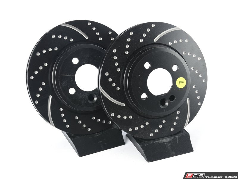 Front Brake Rotors EBC Slotted and Dimpled - Pair 10.86" (276x22)