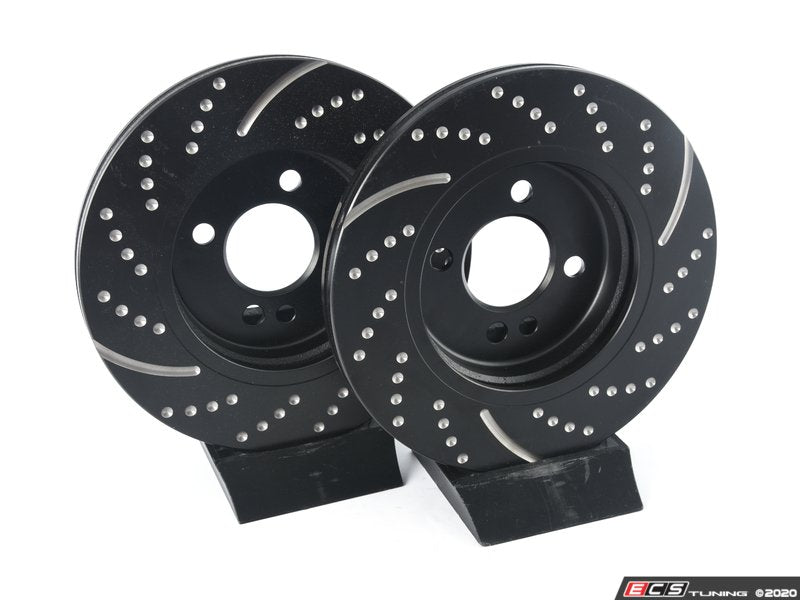 Front Brake Rotors EBC Slotted and Dimpled - Pair 10.86" (276x22)