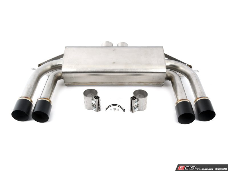 Stainless Axle-Back Exhaust - Black Tips