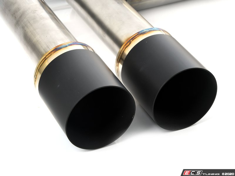 Stainless Axle-Back Exhaust - Black Tips