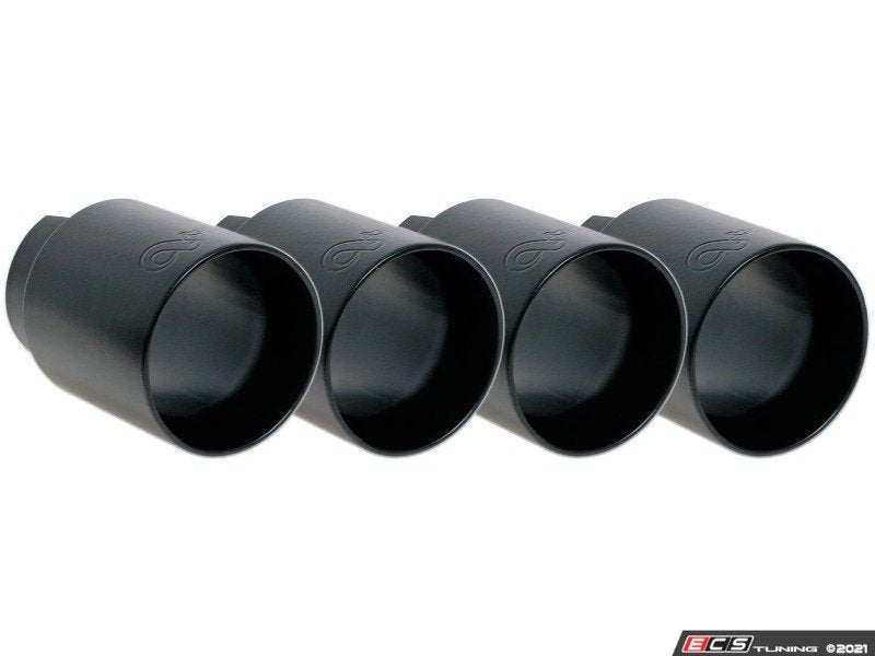 Slip On Exhaust Tips - 90mm - Matte Black