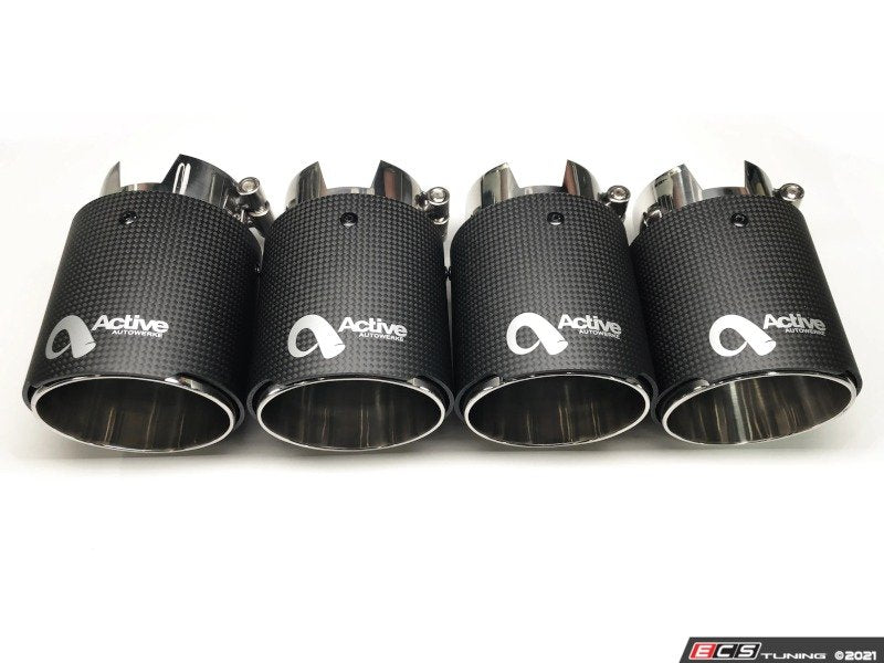 Slip On Exhaust Tips - 90mm - Carbon Fiber