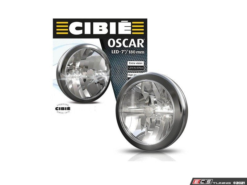 CIBIE OSCAR LED 7" Full Chrome Auxiliary Universal Rally Lights - Priced Each