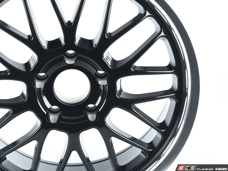 17" Beyern Mesh Square Wheel Set - Gloss Black w/ Mirror Cut Lip