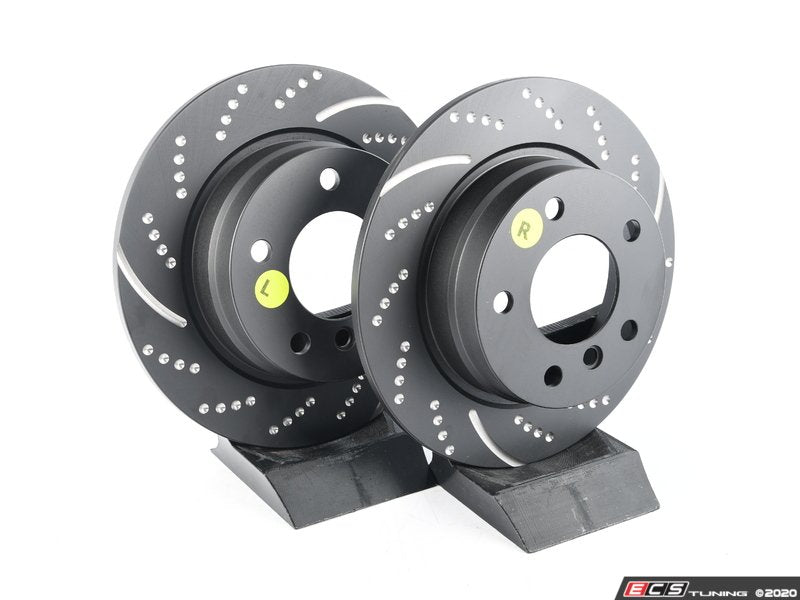 Ultimax Sport Dimpled And Slotted Rear Brake Rotors - Pair (280x10)